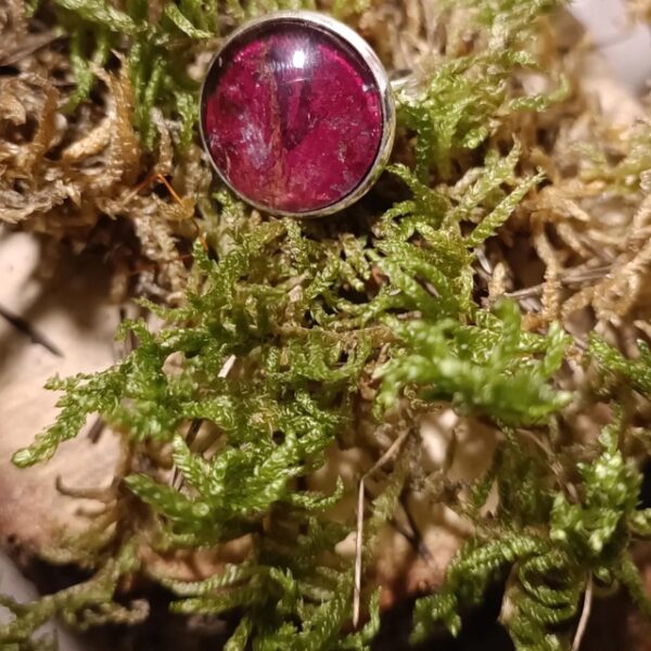 Bague rose rouge - bijou d'intention