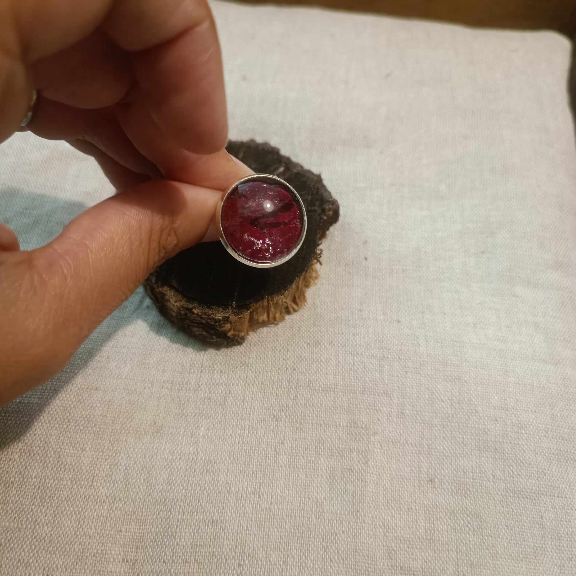 Bague "Rose rouge" - Bijoux Nature